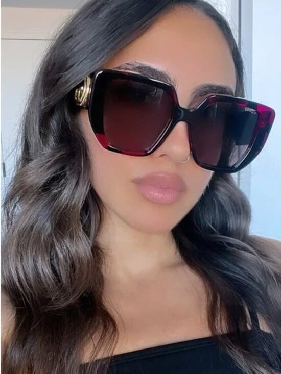 Gucci Women Sunglasses Havana Violet Brown Cat Eye GG0956S 008 BRAND NEW main image 4